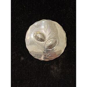 Vtg Sterling Silver Stuart Nye Hand Wrought Pine Cone Tree Holiday Brooch 1.5”